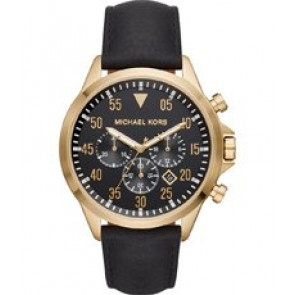 Watch strap Michael Kors MK8618 Leather Black 22mm