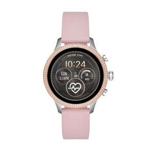 Watch strap Michael Kors MKT5055 Leather Pink 18mm