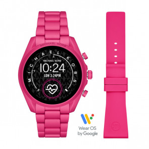 Watch strap Smartwatch Michael Kors MKT5099 Aluminum Red 22mm