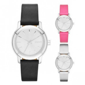Watch strap Fossil NY2269 Black Leather Black