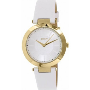 Watch strap DKNY NY2295 Leather White
