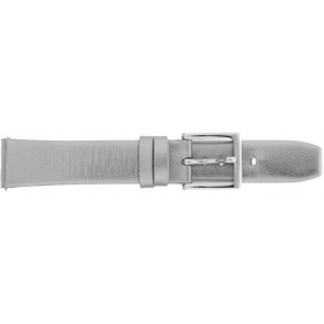 Watch strap DKNY NY2435 Silver Leather Grey 18mm