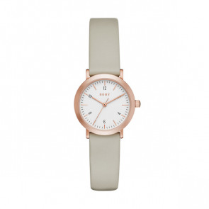 Watch strap DKNY NY2514 Leather Taupe 14mm