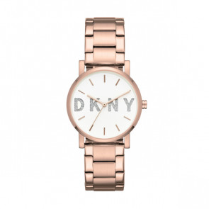 Watch strap DKNY NY2654 Steel Rosé 18mm