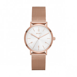 Watch strap DKNY NY2743 Steel Rosé 18mm