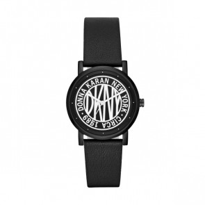 Watch strap DKNY NY2765 Leather Black 18mm