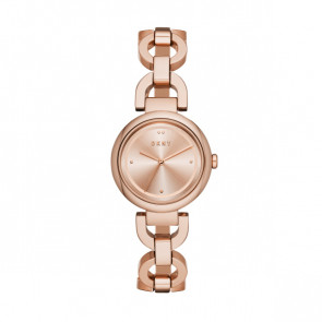 Watch strap DKNY NY2769 Steel Rosé 16mm