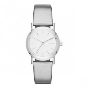 Watch strap DKNY NY8857 Leather Grey
