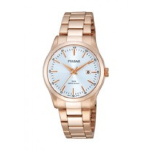 Watch strap Pulsar VJ22-X167 / PH7370X1 / PQN005X Stainless steel Rosé