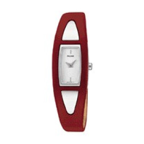 Watch strap Pulsar PJ5211X1 / VC10-X040 Leather Red