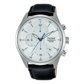 Watch strap Seiko PM3101X1.VD57-X115 Leather Black 22mm