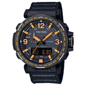 Watch strap Casio PRG-600Y-1ER Nylon/perlon Black