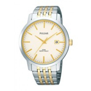 Watch strap Seiko PXH873X1 / VX42-X330 Steel Bi-color 20mm