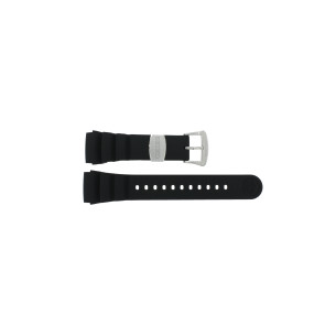 Watch strap Seiko SUN065P1 / 5M85 0AB0 / R01Y011J0 Rubber Black 24mm