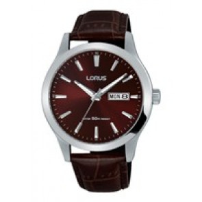 Watch strap Lorus VX43-X097 / RXN31DX9 / RHG089X Leather Brown 20mm