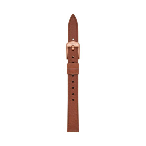 Watch strap Fossil S121028 Leather Brown 12mm