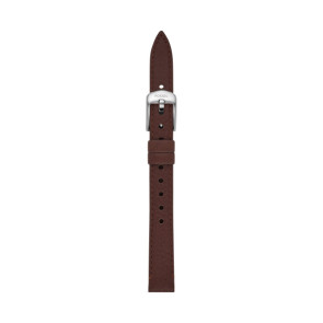 Watch strap Fossil S121034 Leather Brown 12mm