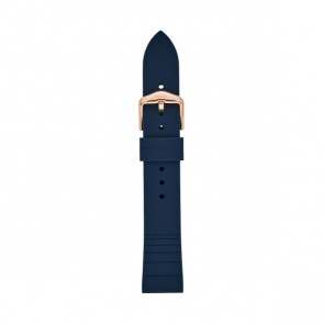 Watch strap Fossil S181370 Silicone Blue 18mm