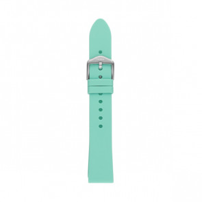 Watch strap Fossil S181407 Silicone Mint green 18mm