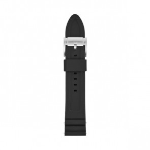 Watch strap Fossil S221304 Silicone Black 22mm