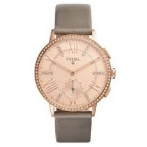 Watch strap Fossil S221346 Leather Grey 22mm