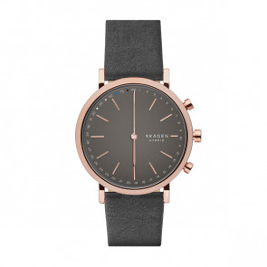Watch strap Skagen SKT1207 Leather Grey 20mm