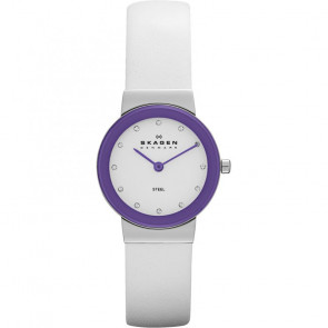 Watch strap Skagen SKW2014 / SKW2015 / SKW2016 / SKW2017 Leather White 14mm