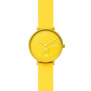 Watch strap Skagen SKW1122 / SKW2820	 Silicone Yellow 16mm