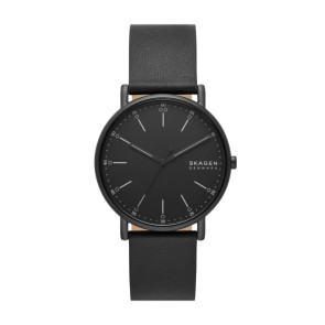 Watch strap Skagen SKW6902 Leather Black 20mm