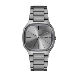 Watch strap Skagen SKW6936 Steel Anthracite grey 14mm