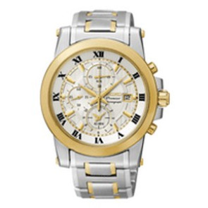 Watch strap Seiko SNAF32P1 / 7T62-0LE0 Steel Bi-color 21mm