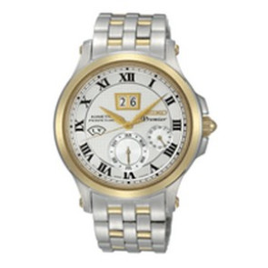 Watch strap Seiko Premier / SNP042P1 / 7D48-0AG0 03B / M0NB111C0 Steel Bi-color 20mm