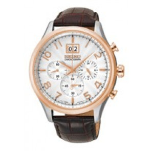 Watch strap Seiko SPC116P1 / 7T04-0AE0 Leather Brown 20mm