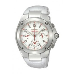 Watch strap Seiko SRW891P1.7T11-0BC0 / SPORTURA Leather White 12mm