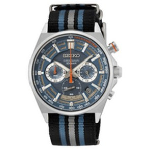 Watch strap Seiko SSB409P1.8T63-00T00 Nylon/perlon Bi-color 22mm