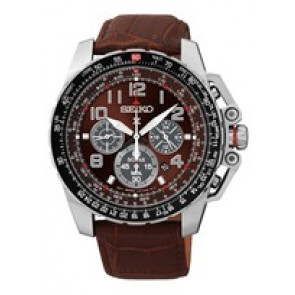 Watch strap Seiko SSC279 Leather Brown 22mm