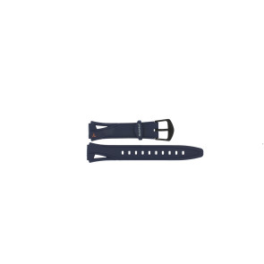 Casio watch strap 10093326 Plastic Blue 14mm 