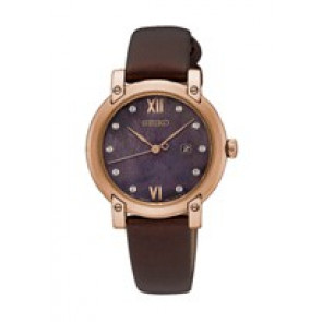 Watch strap Seiko SXDG88P1 / 7N82-0JM0 / L0GN011P0 Leather Brown 14mm