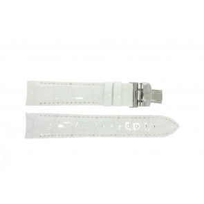 Watch strap Tissot T0352101601100A / T610031403 / T600031399 Croco leather White 18mm
