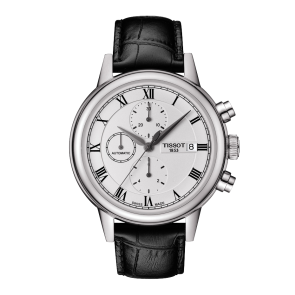 Watch strap Tissot T085427A / T600033606 Leather Black 19mm