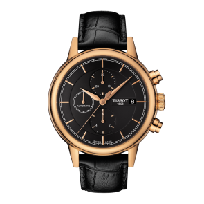 Watch strap Tissot T0854273606100A / T600033647 Leather Black 19mm