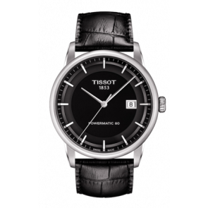 Watch strap Tissot T0864071605700A / T610033627 Leather Black 22mm