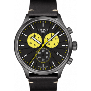 Watch strap Tissot T1166173605111 / T600044474 Leather Black 22mm