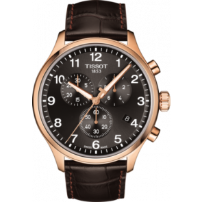 Watch strap Tissot T1166173605701 / T600043874 XL Leather Brown 22mm