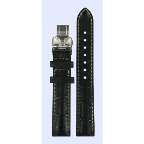 Watch strap Tissot T600027412 Leather Black 15mm