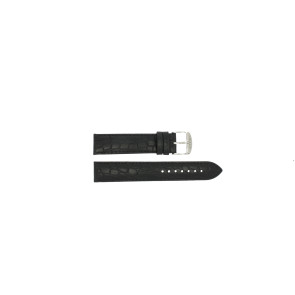 Tissot watch strap T033.410 Classic Dream - T600027535 / T033.410.160.5301 Croco leather Black 19mm
