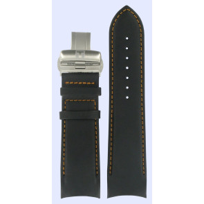 Watch strap Tissot T600028613 / T600041157 Leather Black 24mm