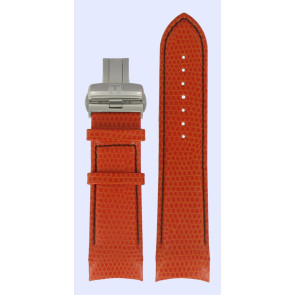 Watch strap Tissot T0356271605102A / T600030665 Leather Orange 24mm