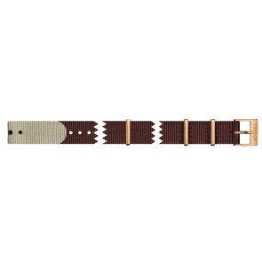 Watch strap Tissot T1092103703100A / T604039582 Nylon/perlon Brown 15mm