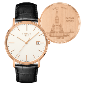 Watch strap Tissot T600040624.Fatima Leather Black 20mm